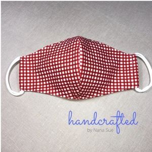 1 Only Available Red check mask